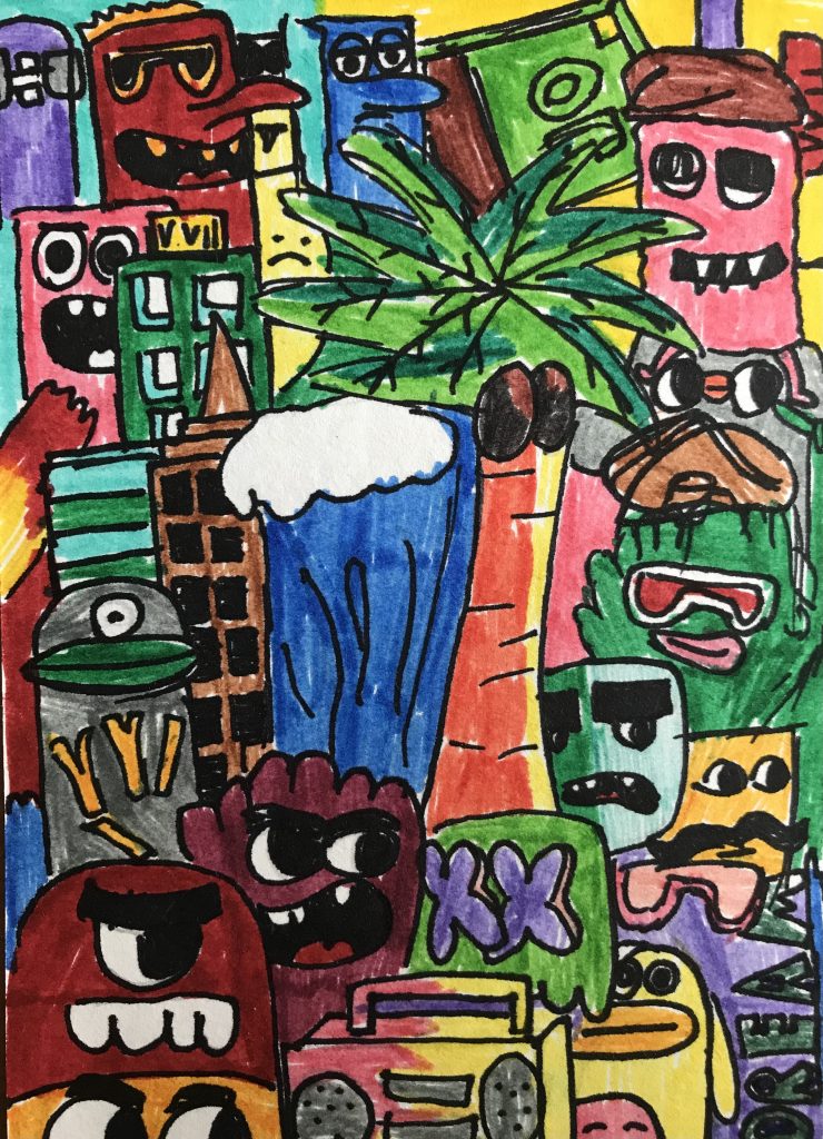 Doodle summer colour